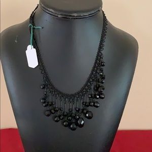 Women’s black stone necklace